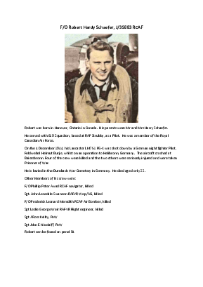 A preview of a PDF biography for Schaefer, Robert Harry